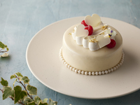 [Includes a colored drink] White chocolate and berry mousse