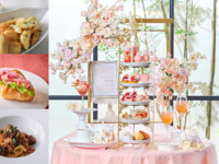 ＜平日＞『スペシャルドリンク＋スペシャルデザート＋ミニパスタ＋フィッシュ＆チップス＋クロワッサンサンド付き桜色のストロベリーアフタヌーンティー』 スイーツでお花見気分！～桜といちごが奏でる心ときめくひとときを～　マリアージュフレールもお替り自由