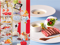 【土日祝日夜限定！乾杯酒＋ステーキ付】アリスのストロベリーアフタヌーンティー（土日祝）