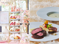 【ステーキランチ】桜色のストロベリーアフタヌーンティー（平日）
