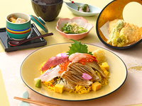 春の彩　炙りのど黒の海鮮ちらし寿司御膳