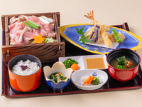 せいろ蒸しと天麩羅御膳＜佐賀県産和牛＞