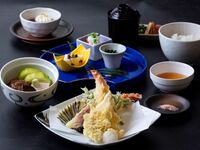 【窓際確約☆季節御膳】春の天ぷら御膳 +珈琲