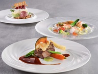 【ステーキディナーフルコース】牛フィレ肉と魚料理のダブルメイン+乾杯グラスシャンパン