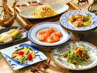 Web予約限定ミニ杏仁豆腐特典付き【大皿盛】メイン料理を四品選べる・セレクトランチコース