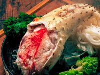 《50周年》タラバガニの鉄鍋グリルと厳選牛ヒレステーキ」（ヒレ120g）