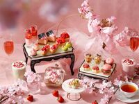 【早割★夜女子会】桜×いちごお花見アフタヌーンティー　スパークリングワイン付/予約制