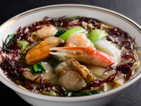 [Seafood Soup Soba] Includes salad, dessert, soup, and coffee buffet