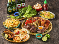 【春・夏BBQ】お肉も魚介も楽しめる！！スタンダードBBQコース　～飲み放題付き～