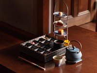 JAPANESE AFTERNOON TEA SET -Fermentation- & Matcha Green Tea, Champagne for Weekends