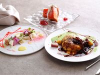 【春のテラス限定】表参道で愉しむ選べるご褒美ランチ3品＆スパークリングワインを含む2時間フリーフロー　Web限定