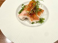 Special course of divinely marinated seafood and Sanriku dried abalone prepared by fisherman Daiki Hasegawa *Available from March