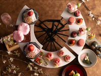 Enjoy Sakura Rose Afternoon Tea while looking out at the Japanese garden