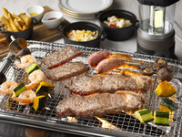 【平日プラン】レッツエンジョイ限定特典付き【白金テラスバーベキュー】ディナー ★ベーシックセット★（2時間飲み放題＋乾杯スパークリング付）