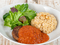 veggie Hamburg Steak With Tomato Sauce