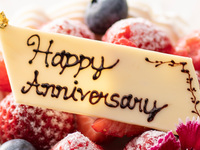 デザートへのメッセージプレート