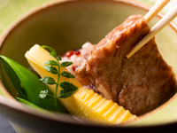 (From March) [Kuromatsu ~SAKURA~] Nine dishes in total, including Sakura-jime rockfish, Japanese black beef, freshly cooked Sakura trout and trout roe in a clay pot, and more