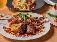 【贅沢ビアテラス】銘柄豚ロースや旬の味覚全7品＋ビールやスパーク含む2時間飲み放題