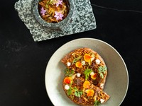 Confit duck leg curry with the Med Fai Rice Roti