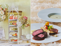 【ステーキランチ】初夏のいちごと抹茶アフタヌーンティー（土日祝）