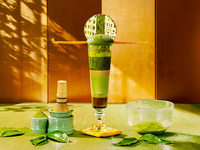 抹茶とガナッシュの「レイヤード・パフェ」 + カフェフリー付