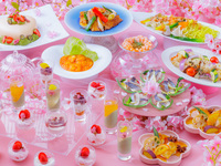 Sweets & Lunch Buffet Cherry blossom sweets and Chinese cuisine