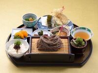 【そば御膳】小鉢、揚物、ご飯など