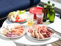 Starting March 9th: [BBQ Standard Plan] 120 minutes of all-you-can-drink including draft beer (last order 30 minutes) + meat set, seafood set, vegetable set, and tortilla chips