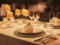 【贅沢ディナーA】スパークリングワイン付！Wメイン全5皿ディナー（キャンドル装飾付）