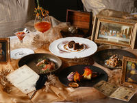 【シーズナルコース Vinci e Toscana~ルネサンスの食卓～ランチ限定】ヴィンチオリジナルカクテル付き ポルチーニ茸パスタ×うなぎ料理 レオナルド・ダ・ヴィンチ期間限定コース