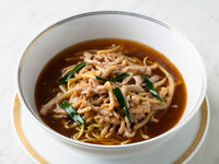 [Shredded pork soup soba] Includes salad, dessert, soup, and coffee buffet