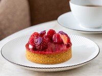 リュバーブと苺のタルト