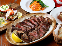 【公式 最安値保証】〈 公式HP特典 1ドリンク付き！〉3名様〜6名様は、さらにお得！ ブラックアンガス牛のビステッカコース　お一人様10,500円→8,000円(税込)《要予約》