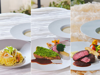 【土日祝夜限定】ステーキディナー付桜と苺のアフタヌーンティ≪乾杯酒＋ワイン2杯≫