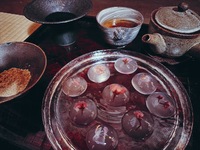 벚꽃 와라비와 호지 차