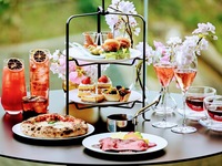 WEB限定 15%OFF!!【桜イブニングハイティー】奈良食材×イタリアンの豪華スタンド＆窯焼きピッツァとローストビーフ＋シャンパン含む90分プレミアムフリーフロー