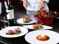 French course cooked on a hot plate