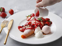 土日：WEB予約限定：「メロンパフェ」ストロベリークレープシュゼット×ドリンク2杯付き