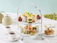 【土日祝・ティータイム】乾杯ドリンク特典★ポム・ダダン アフタヌーンティー ～メロンが誘う初夏の調べ～（4/27～6/30）