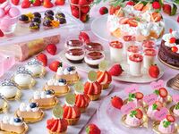 🍓4月おすすめランチ【カフェフリープレゼント】平日限定・スイーツ8種を選べるデザートワゴン付き＊メインが選べるカジュアルランチプレート