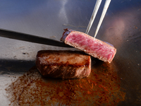 【ランチA】北海道産牛の鉄板焼き＋ワンドリンク付き　