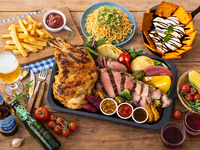 (夏)【平日 月～木】肉盛りBBQコンボ/（ソフトドリンク飲み放題）