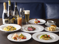 【フリーフロー2時間付】鮮魚と牛フィレ肉のWメイン☆スパークリングワインも選べるフリーフローで夜景を楽しむディナーのひとときを