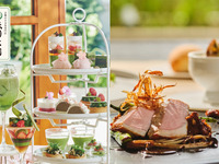 【🍓平日・ランチ＆苺狩り付🍓】抹茶と桜のアフタヌーンティ with 祇園辻利＆不揃い苺取り放題付！（食後カフェフリー）