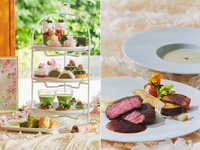 【ステーキランチ】抹茶と桜のアフタヌーンティー with 祇園辻󠄀利（平日）