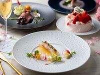 ♥母の日おすすめプラン♥【花束＆キュートなピンクの母の日ケーキ付】◇ロゼスパークリングワインで乾杯◇パイ包みスープや鮮魚のグリル、メインを選べるフルコース全5品-SHIKITEI-