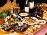 Wood-fired standard course, 8 dishes (with all-you-can-drink)