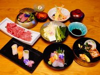 KAJIYA WAGYU Beef Shabu-shabu Hot-pot & Sushi Dinner Set