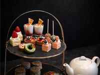 Strawberry and Matcha Afternoon Tea + Veuve Clicquot Champagne Glass