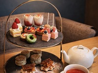 Strawberry and Matcha Afternoon Tea + Veuve Clicquot Champagne Glass
